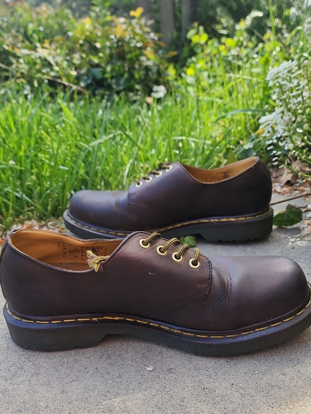 Dr. Martens Brown Leather 4-Eye Derby Oxfords - Picture 6 of 14